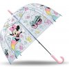 Deštník Euroswan Minnie mouse deštník automatický transparentní růžový