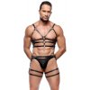 SM, BDSM, fetiš Zado Leather Chest & Waist Harness Set 2010275 Black