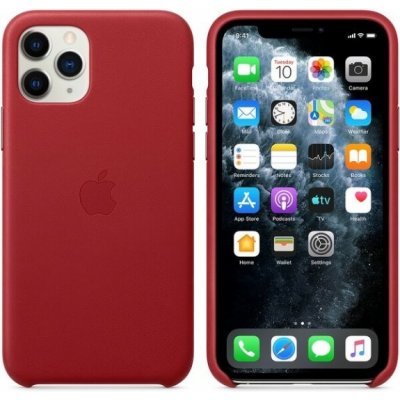 Apple iPhone 11 Pro Max Leather Case (PRODUCT)RED MX0F2ZM/A – Zboží Mobilmania