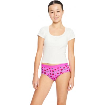 Modibodi dívčí menstruační kalhotky Teen Hipster Boyleg Moderate Strawberry Sorbet Pink – Hledejceny.cz