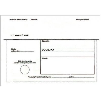 Dodejka B6 125x176 samopropis, oblá klopa, bílá, 1.000 ks – Zboží Živě
