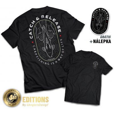 4Anglersdesign tričko Catch And Release Linear – Zboží Dáma