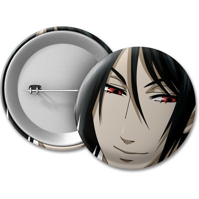 Kuroshitsuji placka Sebastian Michaelis 50 mm – Zbozi.Blesk.cz