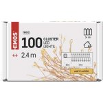 Emos D3W01 NANO ŘETĚZ JEŽEK 100LED 2,4M 3XAA VNITŘNÍ TEPLÁ BÍLÁ ČAS.F – Hledejceny.cz