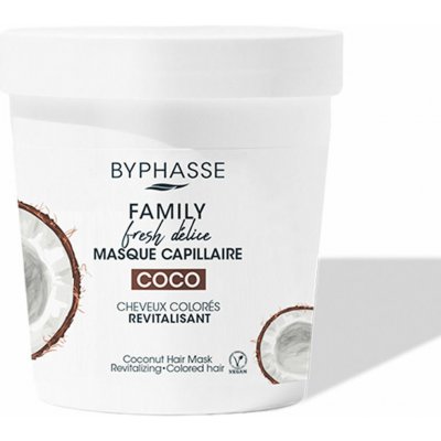 Byphasse Family Fresh Delice maska pro barvené vlasy Kokos 250 ml