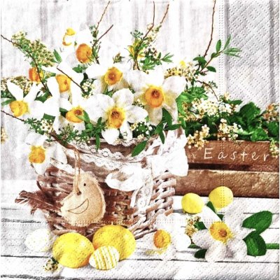 Ubrousek 33x33cm Narcisky – Zboží Dáma