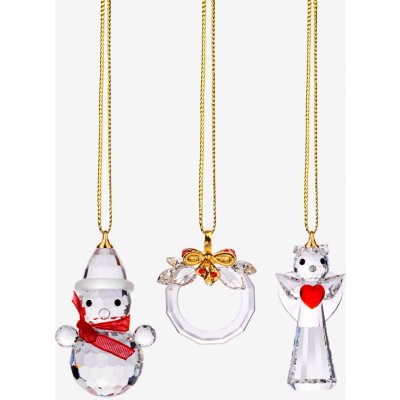 Preciosa Skleněné vánoční ozdoby Andílek Sněhulák Věneček z českého křišťálu Preciosa sada – Hledejceny.cz