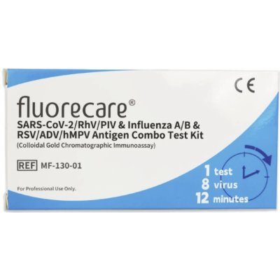FluoreCare 8v1 Chřipka A+B/SARS-CoV-2/PIV/hMPV/RhV/Adeno/RSV/ multitest 1 ks – Zboží Dáma