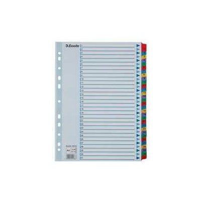 Zesílené kartonové rejstříky Esselte Mylar, A4, Mix barev – Hledejceny.cz