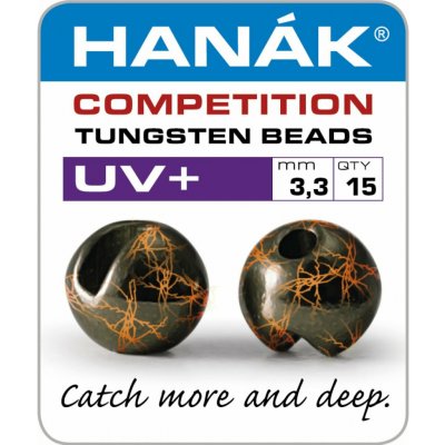 Hanák Competition Tungstenové Hlavičky UV+ Černá & Oranžová 15ks 3,3mm – Hledejceny.cz