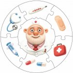 Puzzlika 13517 Profese 1 naučné 21 dílků – Zboží Dáma