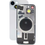 Kryt Apple iPhone 15 Sklo Zadního Housingu + Sklíčko Kamery + Kovová Destička + Magsafe Magnet modrý – Zboží Živě