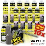 Wolf swiss quality Montážní pěna pistolová Vysokoexpanzní 700 ml Mega pack 10 ks – Zbozi.Blesk.cz