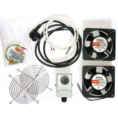 Ventilační jednotka XtendLan SFAN-WM-2FT Ventilační jednotka, pro nástěnné rozvaděče, termostat, 2 ventilátory, napájecí kabel, spojovací materiál SFAN-WM-2FT – Hledejceny.cz