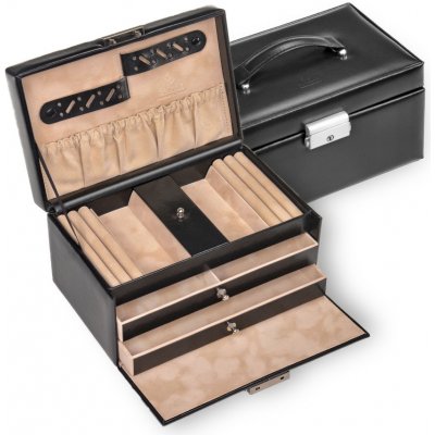 Sacher šperkovnice Eva Classic leather 27 107 010443 černá – Zboží Mobilmania