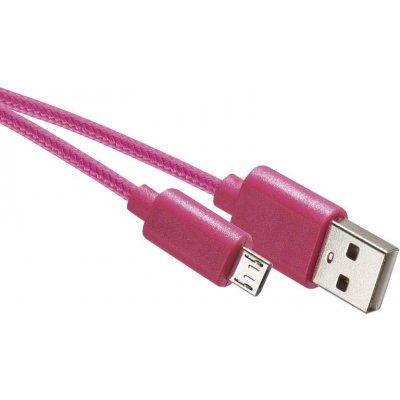 Emos SM7006P USB 2.0 A/M - micro B/M, 1m, růžový – Zboží Mobilmania