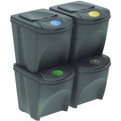 Prosperplast Sortibox IKWB25S4-405U 4 x 25 l antracitový Odpadkový koš – Hledejceny.cz