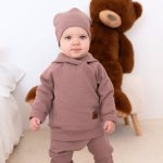 Dětská vaflová mikina / starofialová – Zboží Dáma