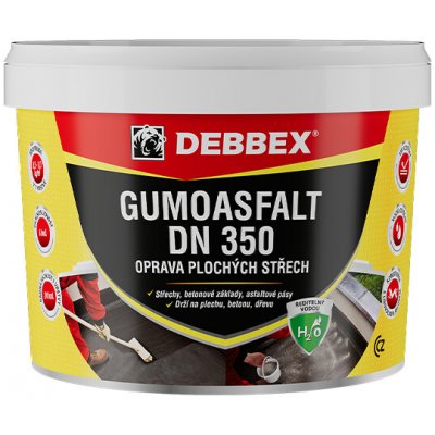 Den Braven 110081BIP Gumoasfalt DN 350 DEBBEX, černá 5kg na vodní bázi – Sleviste.cz
