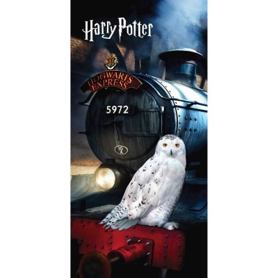 Jerry Fabrics Dětská osuška s potiskem Harry Potter Hedwig 70 x 140 cm