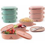 Smartcook Jídlonosič 3 patra + plastová lžíce a vidlička – Hledejceny.cz