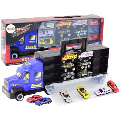 Lean Toys Velký kamion s kufrem pro 12 aut – Zboží Mobilmania
