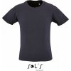 Dětské tričko Sol's Milo z organické bavlny s enzymatickým ošetřením modrá námořní