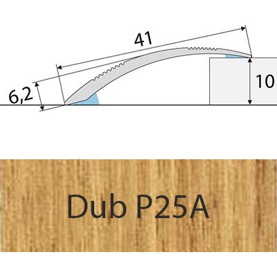 Profil Team Přechodový profil dub P25A 41mm 1 m – Zbozi.Blesk.cz