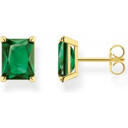 Thomas Sabo náušnice Green stone gold H2201-472-6