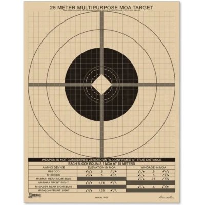 Terč RITE IN THE RAIN TRUE-MOA, MULTIPURPOSE nastřelovací 25 metrů – Zboží Dáma