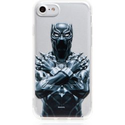 Pouzdro AppleMix MARVEL Apple iPhone 5 / 5S / SE - černé Panther - gumové - průhledné