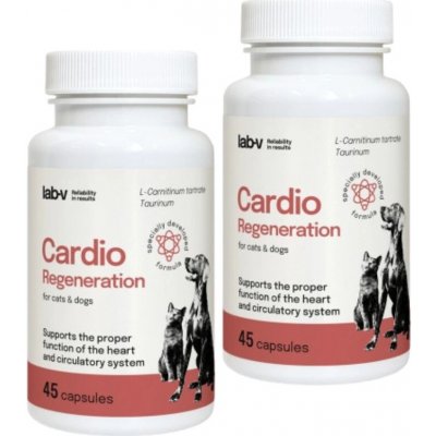 LAB-V Cardio Regeneration Podpora správné činnosti srdce a oběhového systému pro psy a kočky 2 x 45 kapslí – Hledejceny.cz
