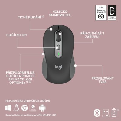 Logitech Signature Slim Keyboard Mouse Combo MK950 920-012490 – Sleviste.cz