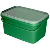 Rybářská krabička a box Delphin Hranatý kbelík s víkem Classa zelené