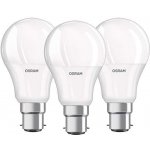 Osram 3PAK LED žárovka LED B22d A60 8,5W = 60W 806lm 2700K Teplá bílá 360° – Hledejceny.cz