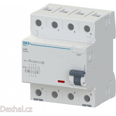 OEZ LFE-40-4-300AC 40A 300mA 6kA – HobbyKompas.cz