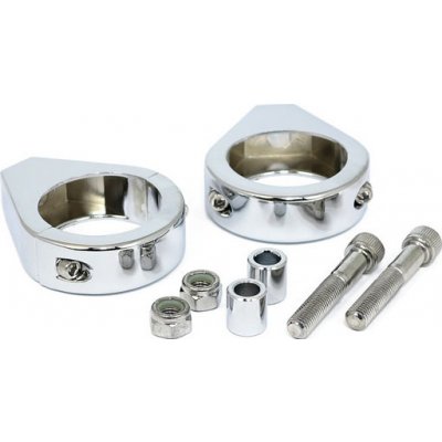 Súprava objímok na uchytenie vidlice Smooth Edge. 49 mm. Chróm | Zboží Auto