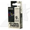 Barvící pásky Casio originální páska do tiskárny štítků, Casio, XR-9WE1, černý tisk/bílý podklad, nelaminovaná, 8m, 9mm