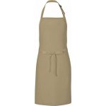 Link Kitchen Wear Univerzální keprová zástěra s laclem a nastavitelným páskem u krku Khaki 72 x 85 cm X986 – Hledejceny.cz