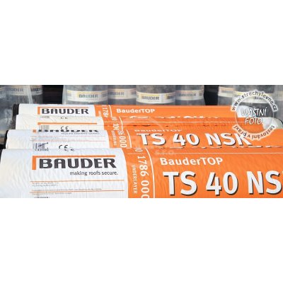 STREFA Asfaltový SBS modifikovaný nedifůzní podkladový pás Bauder Top TS 40 NSK (40m2/role)