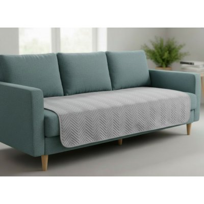 Mybesthome Přehoz na sedačku pohovku SAMUEL světle šedá 170x210 cm – Hledejceny.cz