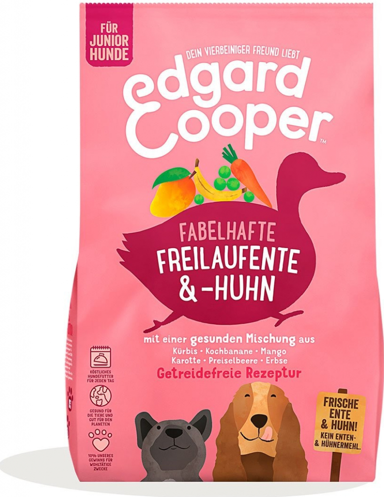 Edgard & Cooper Junior kachna z volného chovu a kuře 2,5 kg