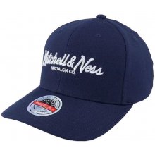 Mitchell & Ness Branded 110 Stretch-Snap Pinscript "Classic Red" Navy