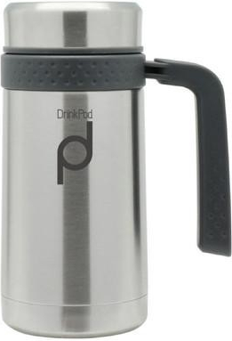 Pioneer DrinkPod termohrnek s rukojetí Stříbrný 450 ml