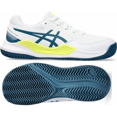 Asics Gel Resolution 9 GS Clay 1044A068-102 bílo-zelená – Hledejceny.cz