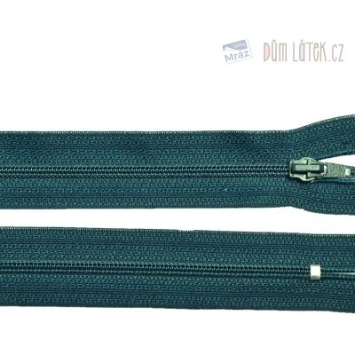 Zip spirálový 3mm nedělitelný 40cm petrolejový – Zboží Mobilmania