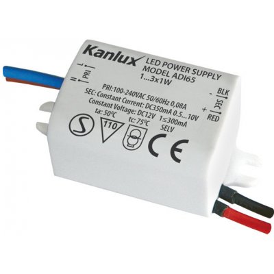 Kanlux, ADI 350 1-3W Elektronický transformátor pro napájení LED svítidel, 01440