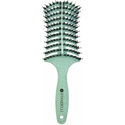 Standelli professional Velký rozčesávací kartáč na vlasy s kančími štětinami zelený 25 mm – Zboží Mobilmania