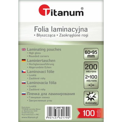 Laminovací fólie, 6x9,5 cm, transparent., 200mic, 100ks/bal. – Zboží Živě