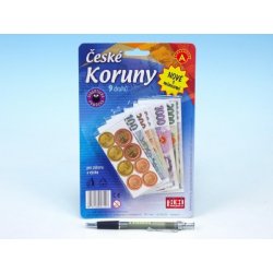Mikro Trading České koruny peníze + mince do hry na kartě